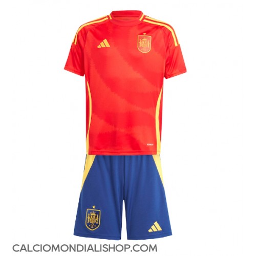 Maglie da calcio Spagna Prima Maglia Bambino Europei 2024 Manica Corta (+ Pantaloni corti)